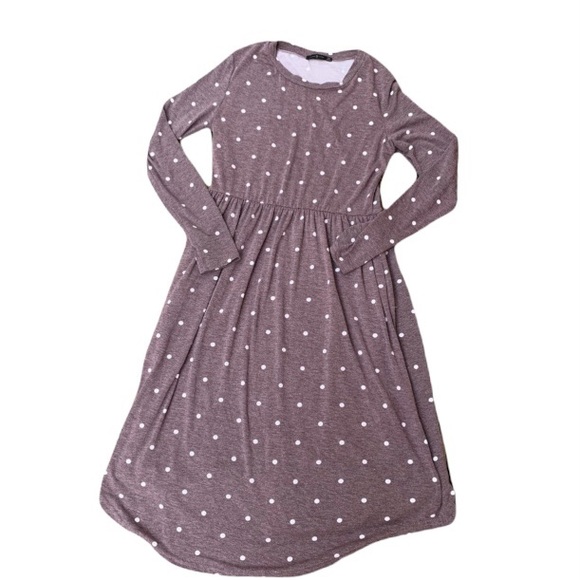 Womens polka dot long sleeve dress - Picture 6 of 6